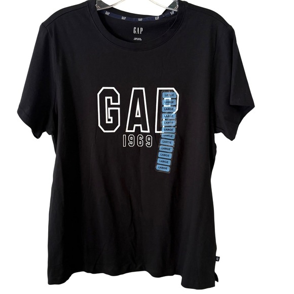GAP Tops - NWT Gap Women's Black Spell Out Logo Tee Shirt in Size L